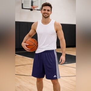 Adidas Men's 3 stripe Basketball Shorts Various Sizes
